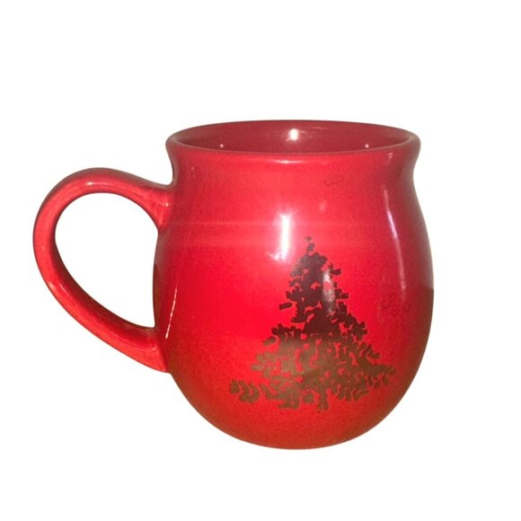 Red Ceramic Christmas Tree Mug - Picture 1 of 5